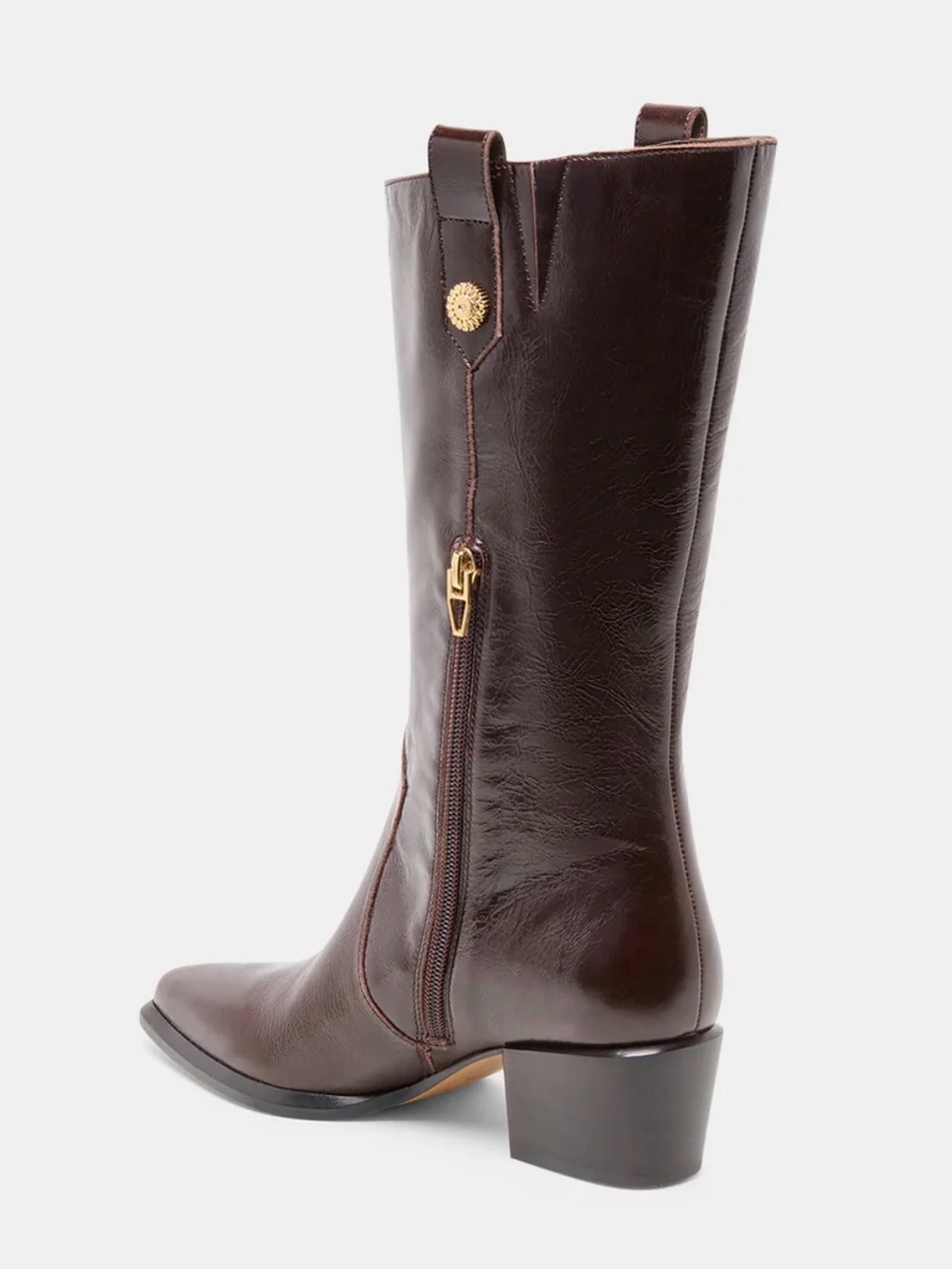 Dolce Vita Vern Chocolate Leather Boot + tote bag - Picture 2 of 16